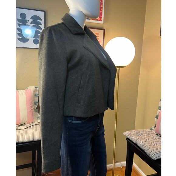 Michael Stars Amelia Grey Asymmetrical Moto Style Jacket Size M - Picture 4 of 7